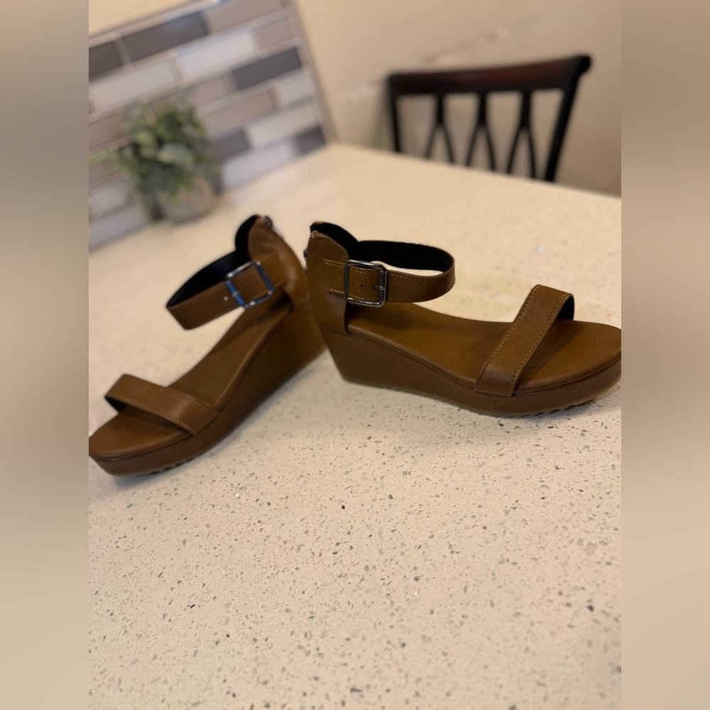 Brown Wedge Sandals